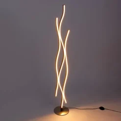 Design Stehleuchte Schwarz mit Silber inkl. LED Dimmbar - Blaze