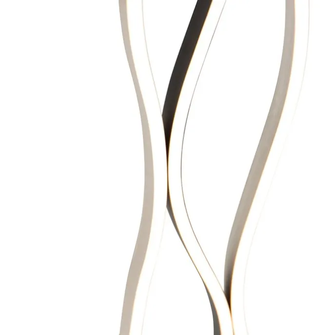 Design Stehleuchte Schwarz mit Silber inkl. LED Dimmbar - Blaze