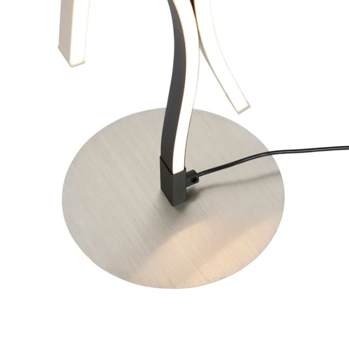 Design Stehleuchte Schwarz mit Silber inkl. LED Dimmbar - Blaze