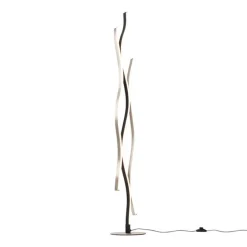 Design Stehleuchte Schwarz mit Silber inkl. LED Dimmbar - Blaze