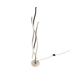 Design Stehleuchte Schwarz mit Silber inkl. LED Dimmbar - Blaze