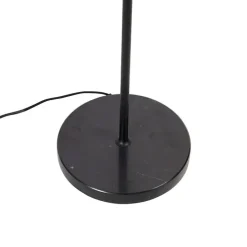 Design Stehleuchte schwarz mit Braunglas - Qara