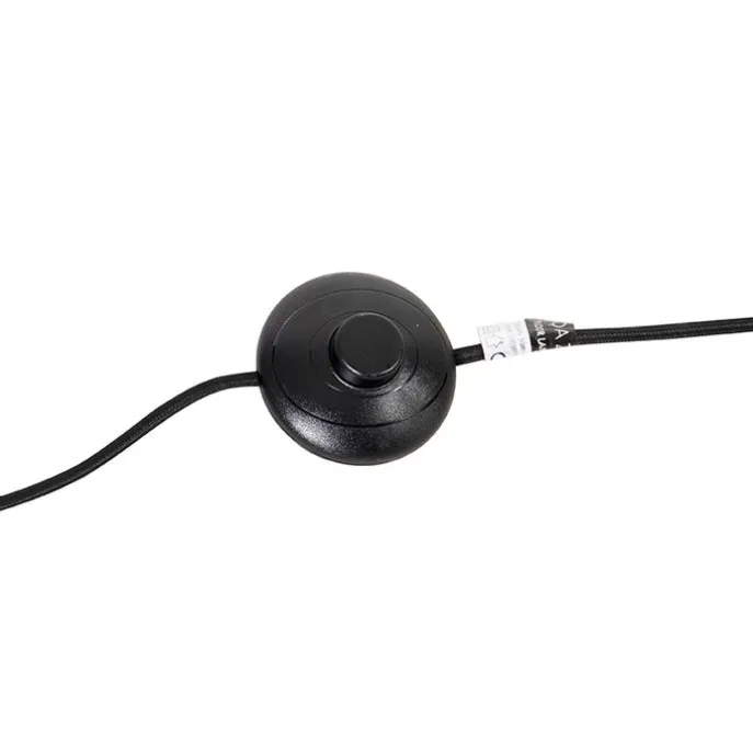 Design Stehleuchte schwarz mit Braunglas - Qara