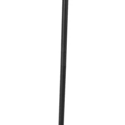 Design Stehleuchte schwarz mit Braunglas - Qara