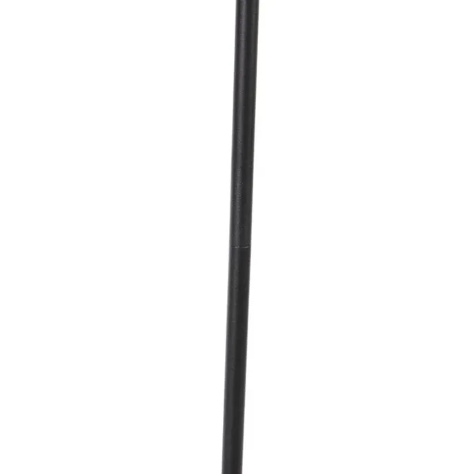 Design Stehleuchte schwarz mit Braunglas - Qara