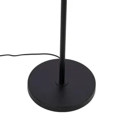 Design Stehleuchte schwarz mit Rauchglas - Kuppel