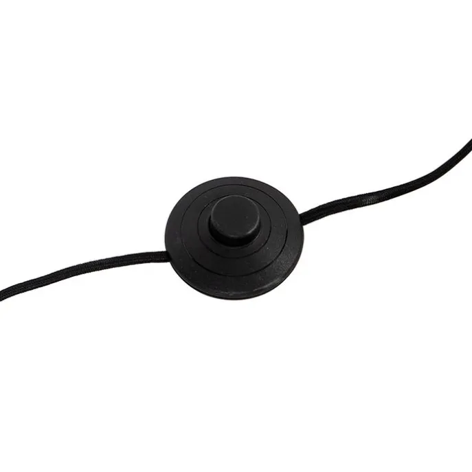 Design Stehleuchte schwarz mit Rauchglas - Kuppel