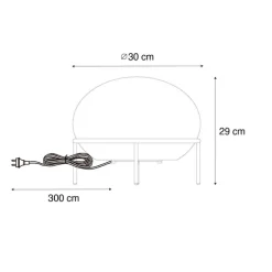 Design Tischleuchte für den Außenbereich schwarz - Jannie