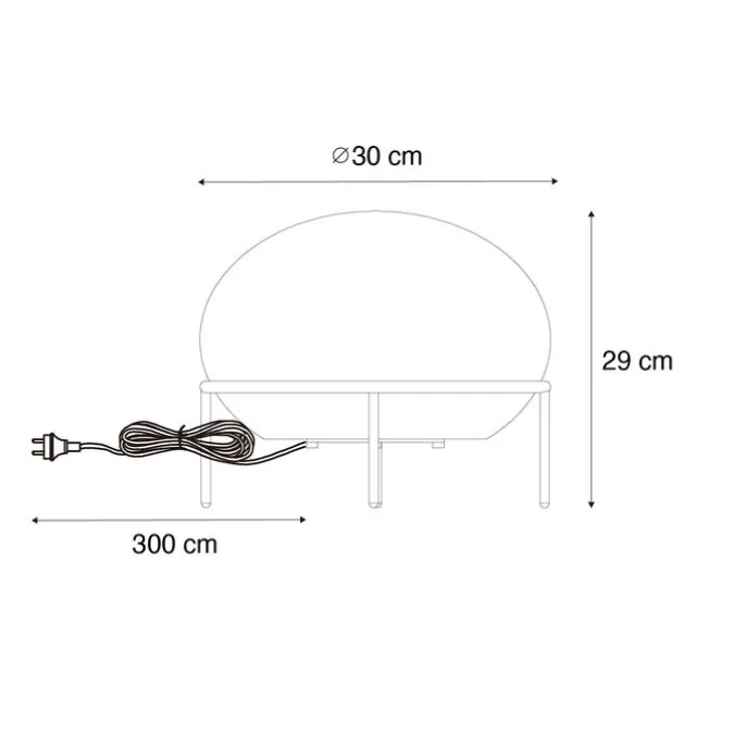 Design Tischleuchte für den Außenbereich schwarz - Jannie