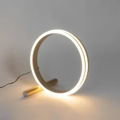 Design Tischleuchte Messing inkl. LED 3-stufig dimmbar - Navara