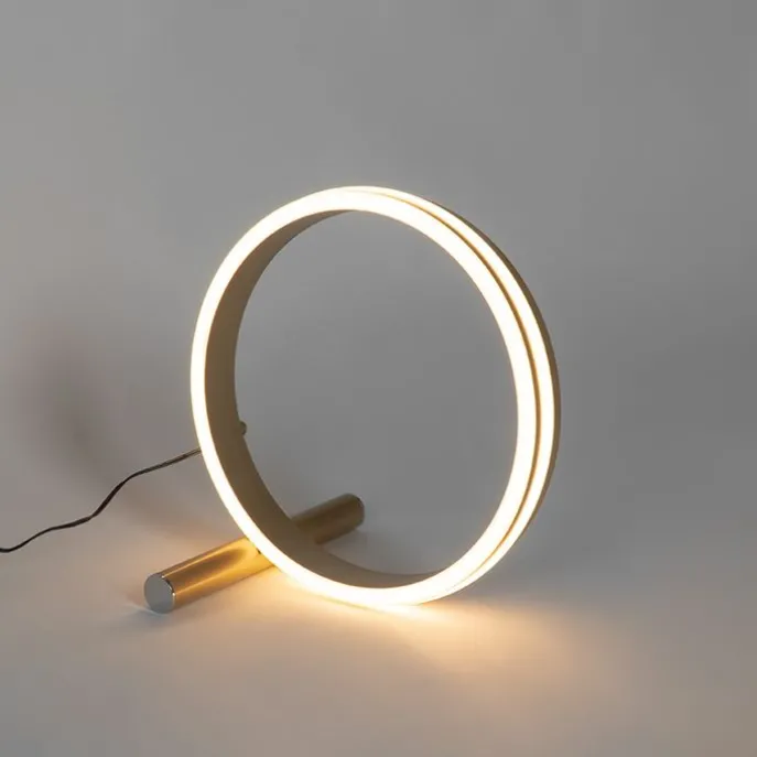 Design Tischleuchte Messing inkl. LED 3-stufig dimmbar - Navara