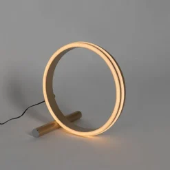 Design Tischleuchte Messing inkl. LED 3-stufig dimmbar - Navara