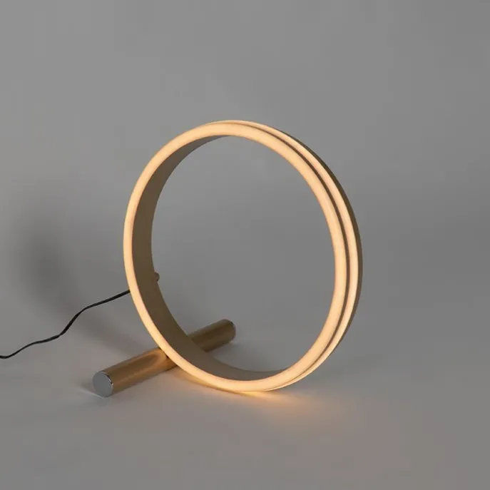 Design Tischleuchte Messing inkl. LED 3-stufig dimmbar - Navara