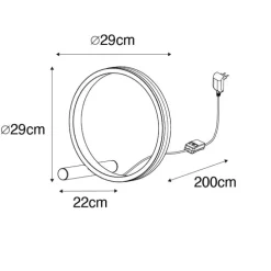 Design Tischleuchte Messing inkl. LED 3-stufig dimmbar - Navara