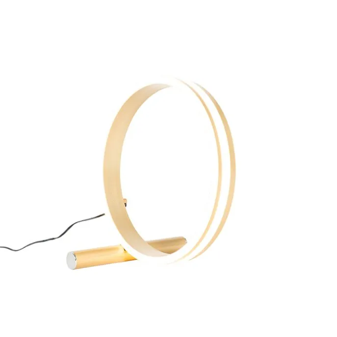 Design Tischleuchte Messing inkl. LED 3-stufig dimmbar - Navara