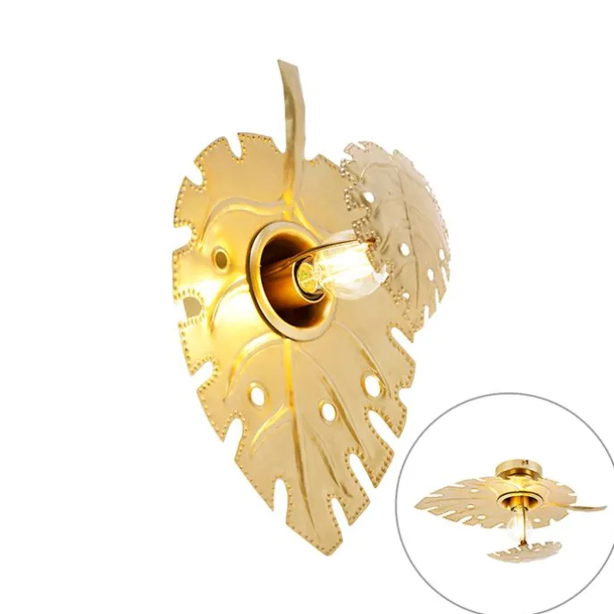 Design Wandleuchte Antik Gold - Carballo