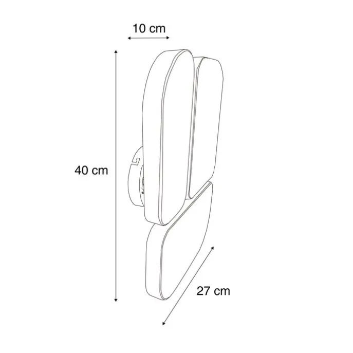 Design Wandleuchte Beige 3-flammig - Planes