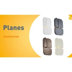 Design Wandleuchte Bronze 3-flammig - Planes