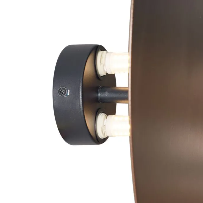 Design Wandleuchte Bronze Organisch 32cm 2-flammig - Pulley