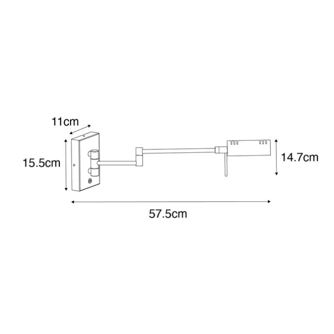 Design Wandleuchte Bronze inkl. LED dimmbar - Notia