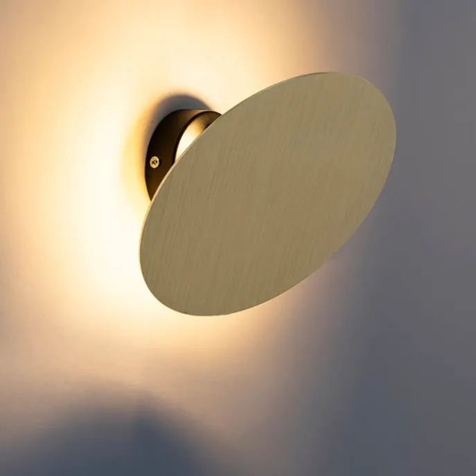 Design Wandleuchte Gold Verstellbar - Pulley