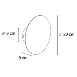 Design Wandleuchte Gold Verstellbar - Pulley