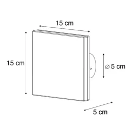 Design Wandleuchte Graualuminium 15 cm inkl. LED 9W - Skyf