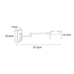 Design Wandleuchte Messing inkl. LED dimmbar - Notia