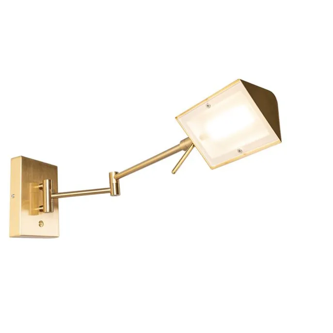 Design Wandleuchte Messing inkl. LED dimmbar - Notia