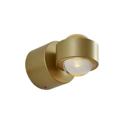 Design Wandleuchte Messing inkl. LED IP44 - Lens