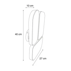 Design Wandleuchte Schwarz 3-flammig - Planes