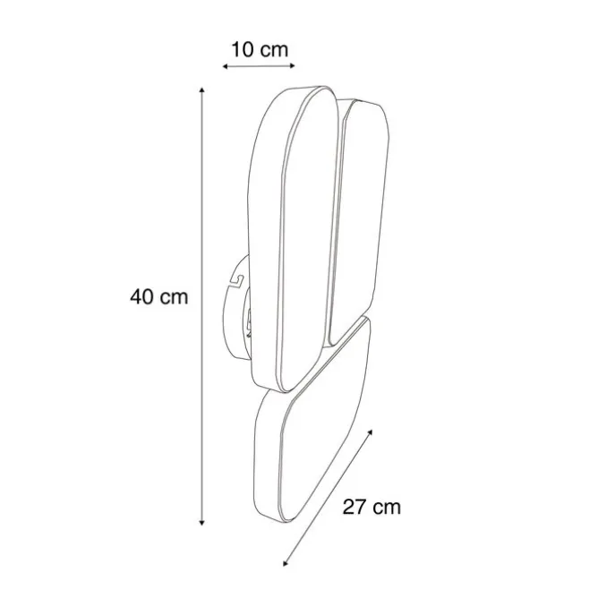 Design Wandleuchte Schwarz 3-flammig - Planes