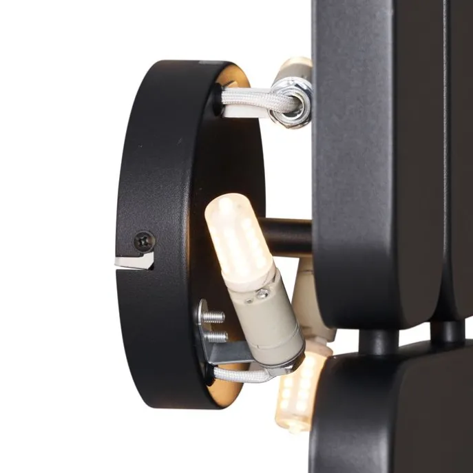 Design Wandleuchte Schwarz 3-flammig - Planes