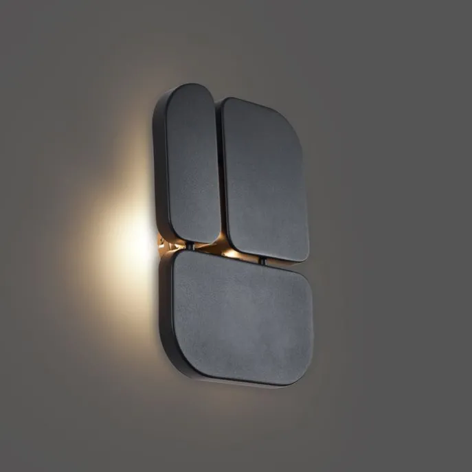 Design Wandleuchte Schwarz 3-flammig - Planes