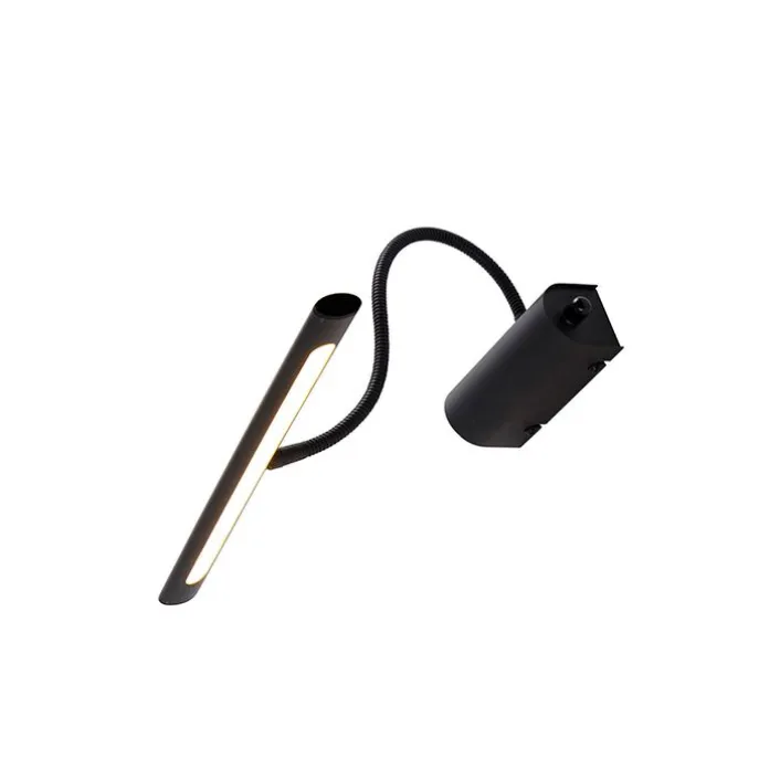 Design Wandleuchte schwarz 32 cm inkl. LED mit Dimmer - Tableau