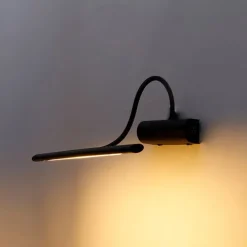 Design Wandleuchte schwarz 32 cm inkl. LED mit Dimmer - Tableau