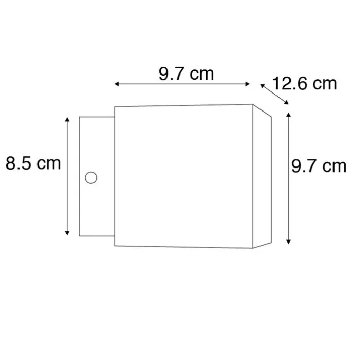 Design Wandleuchte schwarz / gold inkl. LED - Caja