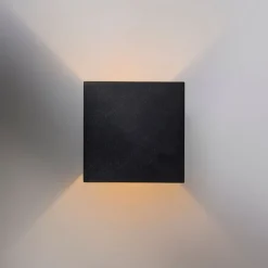 Design Wandleuchte schwarz / gold inkl. LED - Caja
