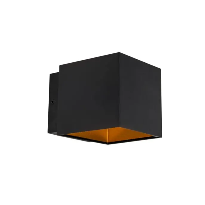 Design Wandleuchte schwarz / gold inkl. LED - Caja