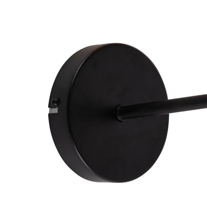 Design Wandleuchte schwarz mit Rauchglas - Kuppel