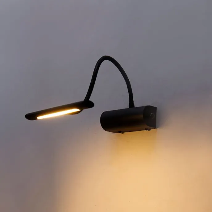 Design Wandleuchte schwarz 18,5 cm inkl. LED mit Dimmer - Tableau