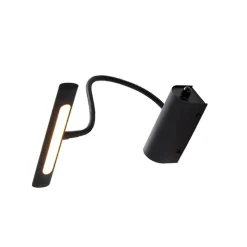 Design Wandleuchte schwarz 18,5 cm inkl. LED mit Dimmer - Tableau