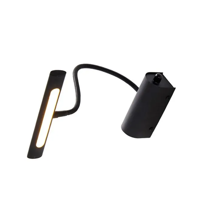 Design Wandleuchte schwarz 18,5 cm inkl. LED mit Dimmer - Tableau