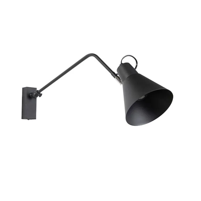 Design Wandleuchte schwarz verstellbar - Luna