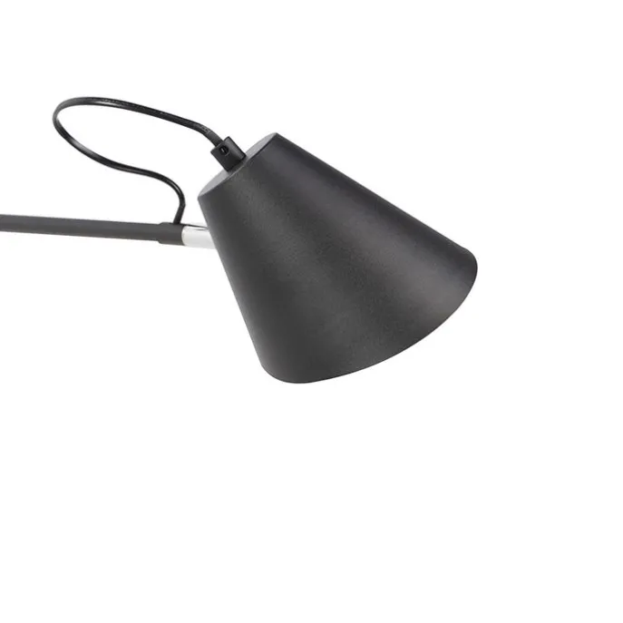 Design Wandleuchte schwarz 2-Licht einstellbar - Lune