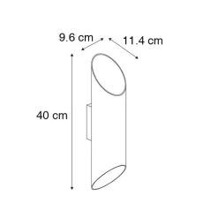 Design Wandleuchte schwarz mit Gold - Organo S.