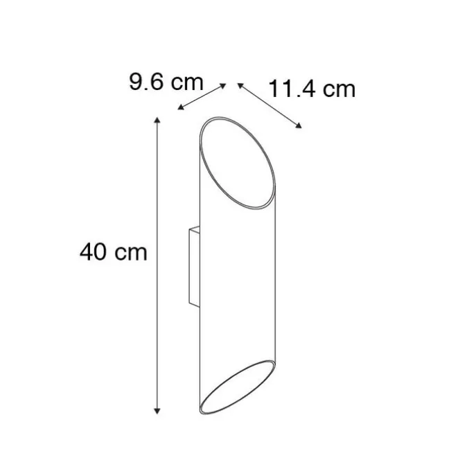 Design Wandleuchte schwarz mit Gold - Organo S.