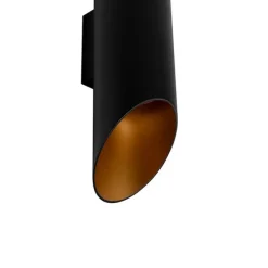 Design Wandleuchte schwarz mit Gold - Organo S.
