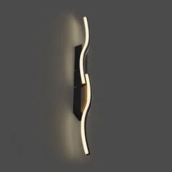 Design Wandleuchte Schwarz 3-Stufen-Dimmbar 2-Licht - Bummy