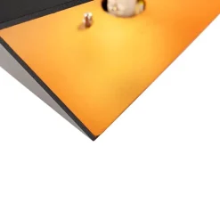 Design Wandleuchte Schwarz mit Goldener Innenseite - Fold